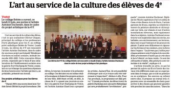 L'art au service de la culture des élèves de 4e