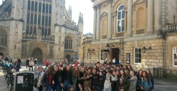 The Roman Baths and Bath Abbey - Voyage en Angleterre - 4a et 4b