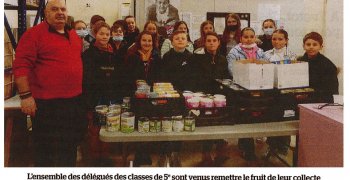 140 kg de victuailles offerts aux Restos du cœur