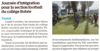 Journée d'intégration pour la section football